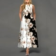 thumbnail image 1 of Robes d'Été pour les Femmes 2023 Causal Ourlet A-Ligne Fluide Mini Robe Blouse, 1 of 5