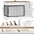 thumbnail image 2 of Homfa Dog Crate with Storage Cabinet and 2 Drawers, Indoor Furniture Style Wooden Large Dog Kennel, White, 2 of 8