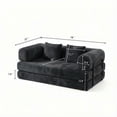 thumbnail image 4 of Leumius 78 Inch Convertible Sleeper Sofa Bed,Folding Floor Mattress Couch with Fixed-Shape Frame,Futon Boneless Couch Lounge Loveseat with Pull Out Bed, No Assembly Required,Antique Gray, 4 of 8