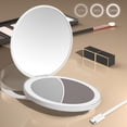 thumbnail image 6 of SDOHIG LED Compact Mirror with Light, Ring Light Pocket Mirror, USB Rechargeable, Portable Mini Mirror for Purse & Travel, White, 6 of 8