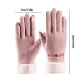thumbnail image 3 of Nkmbld Winter Gloves for Men Women, Winter Warm Gloves and Touch Screen Velvet Padded Cycling Driving Winter Fashion Heating Gloves, Pink, 3 of 8