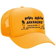 Booger Hollow Retro Trucker Hat - Vintage Hat - Foam GOLD