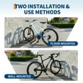 thumbnail image 4 of AOILE Bike Floor Stand, Indoor Outdoor Bicycle Parking Rack Fits 22-28" Wheels Up to 2" Tires, Heavy-Duty Steel Bike Storage Stand, Stable Modular Design, 2/3/4 Slot Options, 4 of 7