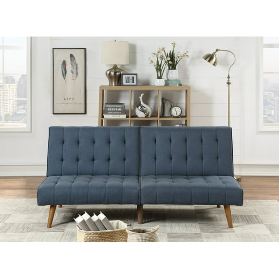Ucloveria Modern Convertible Sofa 71" Couch Polyfiber Plush Tufted Cushion Sofa Wooden Legs