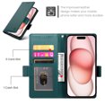 thumbnail image 5 of Allytechgroup for Apple iPhone 16 Case Wallet, Retro PU Leather Slim Fit Business Style Magnetic Closure Cards Slots RFID Blocking Phone Case for Women Men, Darkgreen, 5 of 6