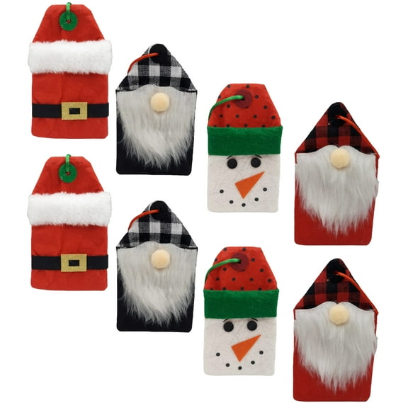 Christmas Felt/Like Gift Card Holders, Assorted Designs (Set of 8)