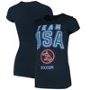 Team USA Women's Neon Sportsmen Soccer T-Shirt - Navy