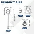 thumbnail image 2 of Uxcell M6 x 70mm Shoulder Eye Bolt, 2 Pcs 302 Stainless Steel Lifting Eye Bolt, 2 of 6