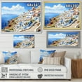 thumbnail image 5 of Designart "Coastal Dreamscape Greece V" Oversized Landscapes Framed Wall Art - Country Blue Greece Entryway Framed Wall Art Print, 5 of 7