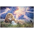 thumbnail image 2 of Dicksons Lion and Lamb Blue, Tan, and White 14 x 22 Inch Wood Decorative Wall Art Plaque, 2 of 2