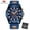 Blue with Box, variant on Men's Wristwatch Men's Quartz Watch Waterproof Military Sport Watches Men Luxury Male Watch Blue