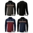 thumbnail image 5 of Hanerdun Men Polo Shirts Male Pullover Zipper Long Sleeves T-Shirt Dark Gray 2XL, 5 of 5