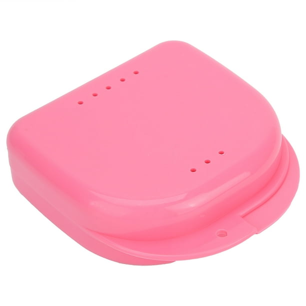 Estuches de Retenedor Estuche de Contenedor para Protector Bucal Cajas de Almacenamiento de Prótesis Dentales de Ortodoncia Caja de Retenedor Dental de Plástico Retenedor Dental de Ortodoncia(Rosa) Ecomeon no
