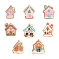 thumbnail image 2 of 8-Piece Christmas House Hanging Ornament Set, Cute Cabin Tree Decorations for Winter Holiday Family Decor., 2 of 6