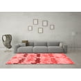 thumbnail image 3 of Ahgly Company Indoor Round Abstract Red Modern Area Rugs, 5' Round, 3 of 4