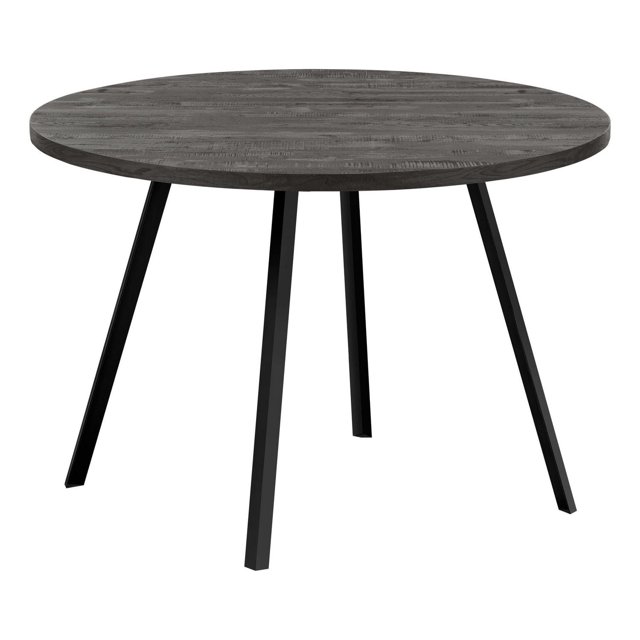 Monarch Specialties Dining Table, 48" Round, Small, Kitchen, Dining Room, Metal, Laminate, Black, Contemporary, Modern