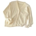 thumbnail image 1 of FAIWAD Girls Knit Cardigan Long Sleeve Hollow Out Button Knit Sweater Open Front Soft Knit Plus Size Outerwear, 1 of 7