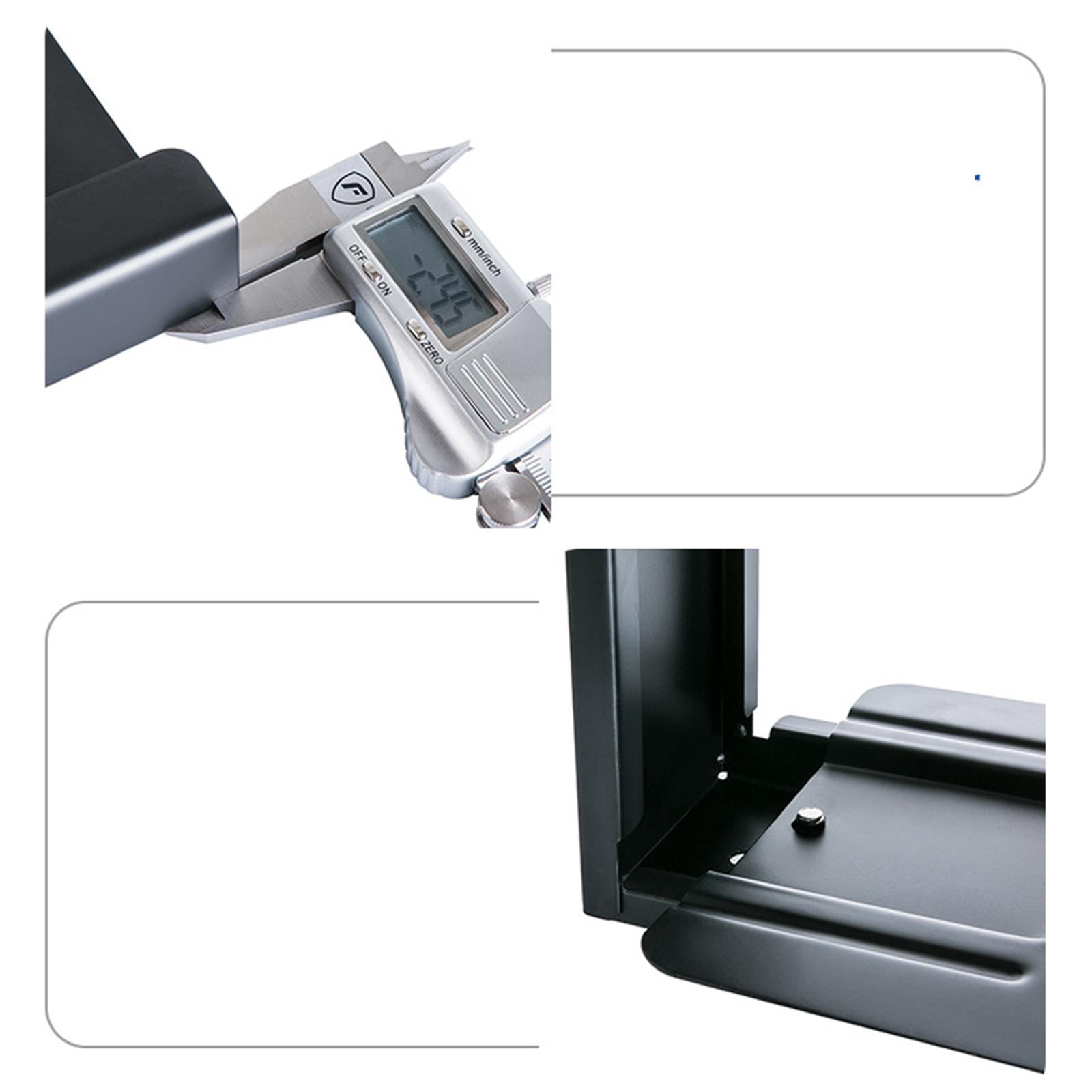 Computer Case Carrier Durable Corrosion Resistance Stamping Process Adjustable Sturdy 2.45mm Thick Laptop Economy black