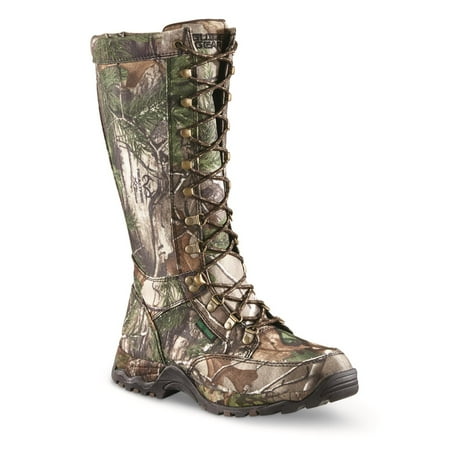 Guide Gear Men's All-Camo Nylon Waterproof Side-zip Snake Boots Realtree Xtra Green 9.5D (Medium)