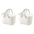 thumbnail image 3 of Set of 2 Plastic Tote Shower for Cleaning Supplies Foldable Organizer Grey, 3 of 8