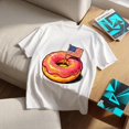 thumbnail image 4 of NUBILY Men Graphic T Shirts Vintage American Flag Donut - USA 250th Anniversary Patriotic Independence Day Tee - Loose Fit Summer Top,White,S, 4 of 8