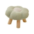 thumbnail image 3 of Step Stool Footrest Flower Shape Multipurpose Cartoon Foot Rest, Soft Ottoman Sofa Stool for Bedroom, Entryway, Apartment Bedside Living Room Green, 3 of 8