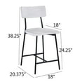 thumbnail image 2 of Comfort Pointe Bari 24.25" Metal/Wood Counter Stool in Whitewash/Black, 2 of 10