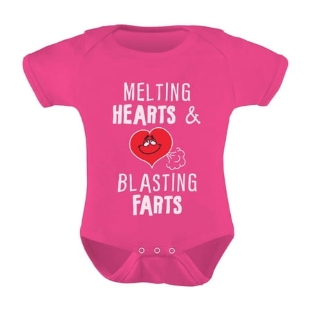 

Tstars Boys Unisex Valentine s Day Shirts Melting Hearts and Blasting Farts Funny Humor Gift Idea for Boy Love Cute Baby Bodysuit