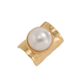thumbnail image 2 of YYKihy Exaggerated Pearl Statement Ring For Women Alloy Finger Ring Large Artificial Pearl Ring Gothic Punk Jewelry For Her, 2 of 6