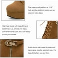 thumbnail image 3 of Women's Platform Wedge Ankle Boots | Chunky Heel Lace-Up Winter Boots, 3 of 6