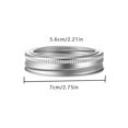 thumbnail image 4 of Billuyoard FleinngHoz, 12 Uds., tapas de tarros de tipo dividido de 70mm con anillos de sellado de silicona, tapas sólidas de almacenamiento, Cocina y Comedor Plata, 4 of 6