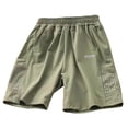 thumbnail image 5 of Hessimy Boys and Toddler Essential Jogger Shorts(Green,5-6 Years), 5 of 5