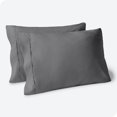 thumbnail image 1 of Bare Home Pillowcase Set - Premium 1800 Collection - Double Brushed - Ultra Soft - Standard Size, Gray, 2 Count, 1 of 7