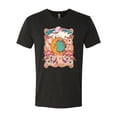 thumbnail image 2 of Wild Bobby Sun and Moon Groovy Vintage Daisy Flowers Stars Vintage Men Premium Tri Blend Tee, Vintage Black, Small, 2 of 6