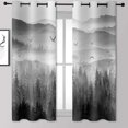 thumbnail image 3 of Foggy Forest Curtains for Bedroom 42x63inch Natural Landscape Window Curtain Grey Mist Mountain Blackout Curtains Insulated Room Darkening Window Drapes for Living Room 2 Panels, 3 of 7