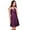 Purple, variant on Women Sexy Lace Slips Nightgowns Sleepwear Leakage Full Shoulder Lingerie Nightdress