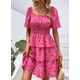 thumbnail image 5 of Vestido PRETTYGARDEN 2025 Floral de Verano con Escote Cuadrado Rojo Talla L, 5 of 8