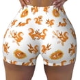 thumbnail image 2 of Haiem Squirrel Playing No Front Seam Biker Shorts for Women Yoga Workout Gym Bike Shorts with Tummy Control Moisture-Wicking-, 2 of 9