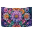 thumbnail image 6 of Yayeee Tapestry Wall Hanging for Bedroom 60" x 40" Living Room Home Wall Art Decor, Light Purple Flowers, 6 of 7