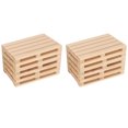thumbnail image 1 of Posavasos de madera rectangulares, posavasos de madera huecos pulidos a mano, resistentes al deslizamiento, para mesa de centro y oficina, 10 Uds., 1 of 5