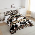 thumbnail image 4 of Erosebridal Cowhide Comforter Set Western Bedding Sets King,Black and White Highland Cow Print Quilt Exotic Aztec Diamond Duvet Insert,Farm Animals Bull Cattle Skin Room Decor Cowboys Gifts for Women, 4 of 6