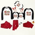 thumbnail image 4 of Festive Family Matching Christmas Pajamas Set with Merry and Bright Design, Sizes NB to 6XL with Pet Outfit, 4 of 7