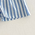 thumbnail image 4 of Chiccall Summer Girls Striped Loose Casual Shorts Drawstring Elastic Waist with Buttons and Pockets, 4 of 4