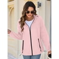 thumbnail image 4 of Chaqueta Impermeable para Mujer, Cortavientos, Impermeable, con Capucha, Plegable y Bolsillos. Rosa XL, 4 of 9