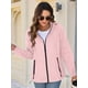 thumbnail image 4 of Chaqueta Impermeable para Mujer, Cortavientos, Impermeable, con Capucha, Plegable y Bolsillos. Rosa XL, 4 of 9