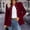 Wine, variant on Women's Mandarin Collar Double-Breasted Blazer, Long Sleeve Tailored Jacket With Gold Buttons In Multiple Solid Colors(Wine,S)