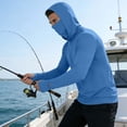 thumbnail image 4 of Axiiglly Fishing Shirts for Men UPF 50+ Sun Protection Long Sleeve Hooded Shirts with Face Mask Outdoor Hiking Running Hoodie Rash Guard, S-4XL, 4 of 8