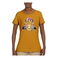 thumbnail image 2 of Lion Throne King Crown Animal Lover Womens Graphic T-Shirt, Gold, X-Large, 2 of 3