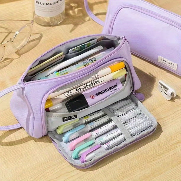 Large Pencil Case Pouch: Perfect for Teens, Girls, Adults & Students - School, College & Office Organization!