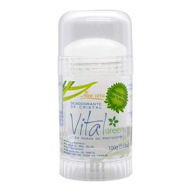 Desodorante de Piedra Natural con Aloe Vera Vital Green 1 Pieza 100 g